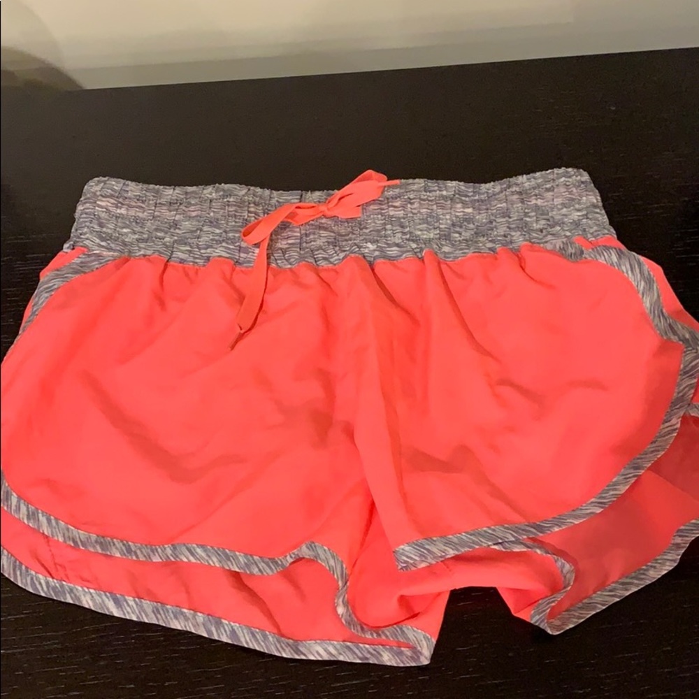 Bright pink athletic shorts